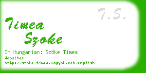 timea szoke business card