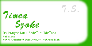 timea szoke business card